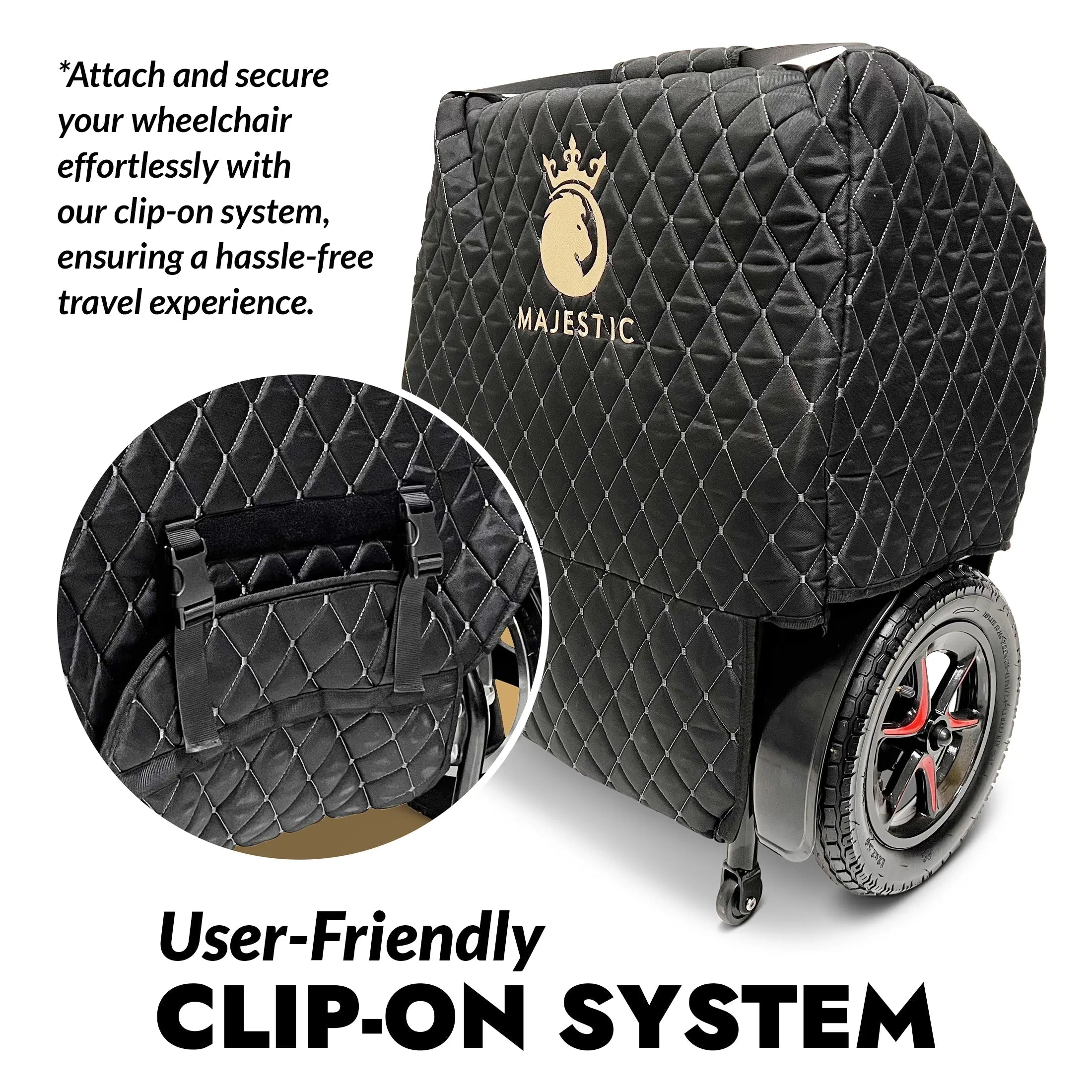 Electric Wheelchair Travel Bag with Joystick (Controller) Protection Bag by ComfyGO IQ-Series