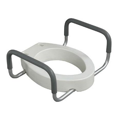 Elevated Toilet Seat w/RemArms For Regular Toilet Seat