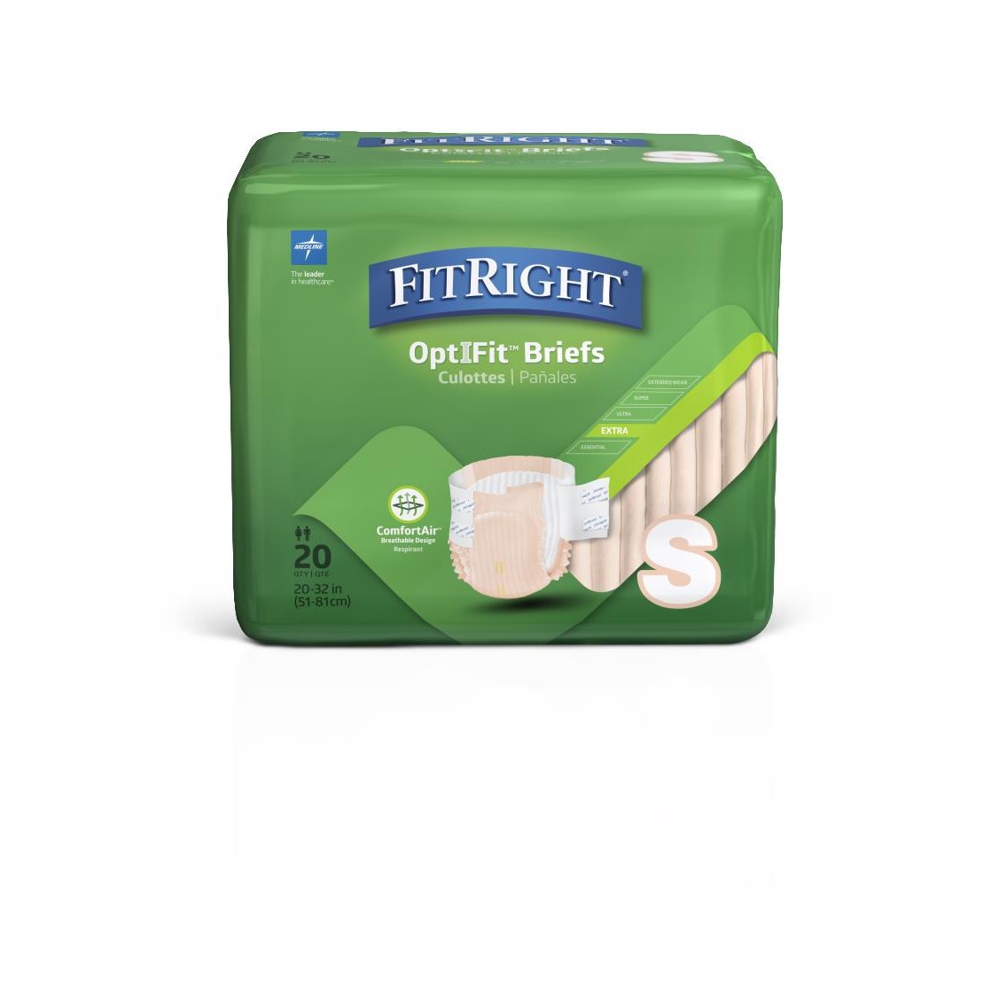 FitRight Extra Adult Incontinence Briefs, Moderate Absorbency, Cloth-Like Comfort