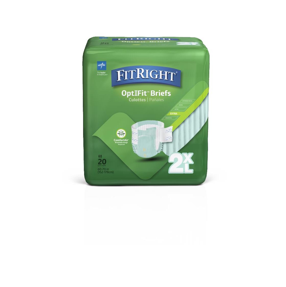 FitRight Extra Adult Incontinence Briefs, Moderate Absorbency, Cloth-Like Comfort