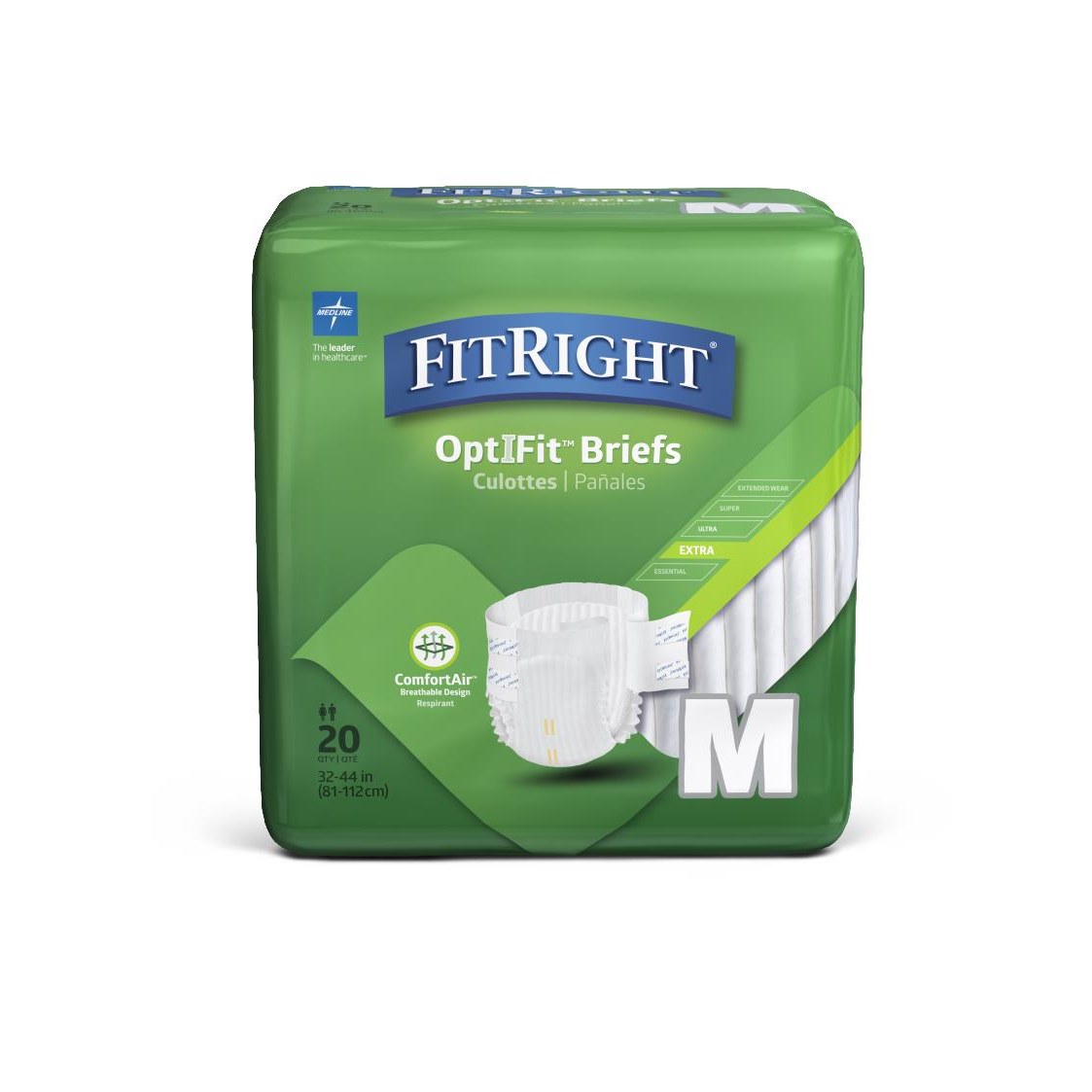 FitRight Extra Adult Incontinence Briefs, Moderate Absorbency, Cloth-Like Comfort