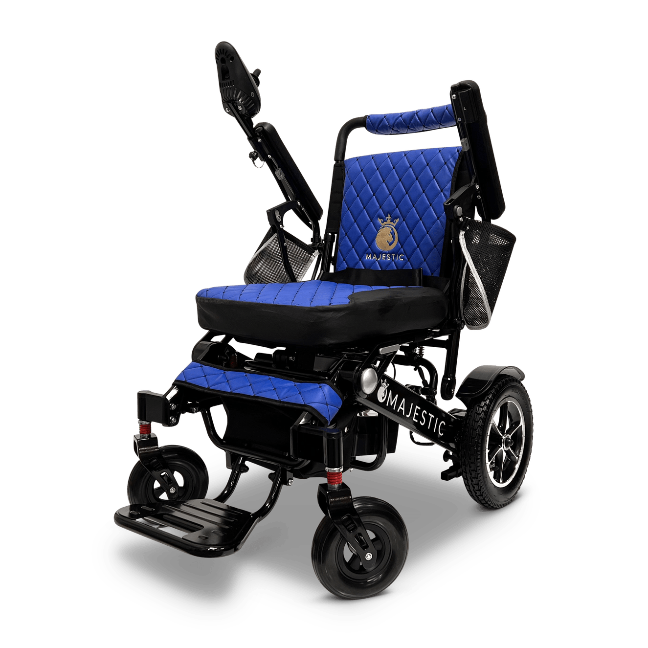 ComfyGO X-1 Wheelchairs For Adults, Transport Wheelchair Lightweight Foldable, Ultra Light Weight All Terrain Wheelchair, Portable Folding Ultralight Wheel Chair For Seniors (Special Edition, Blue