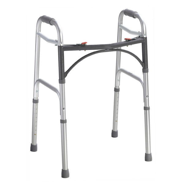 Drive Medical Deluxe Folding Walker, Two Button