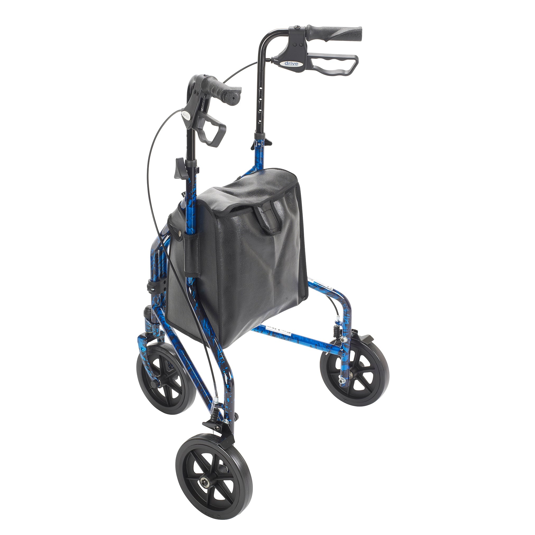 Rollator 3-Wheeled with Pouch and Basket