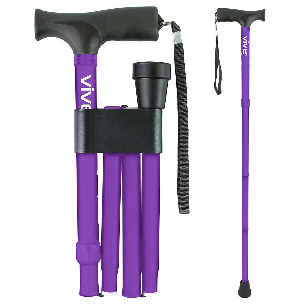 Vive Health Folding Cane – Lightweight, Adjustable, Collapsible Mobility Aid