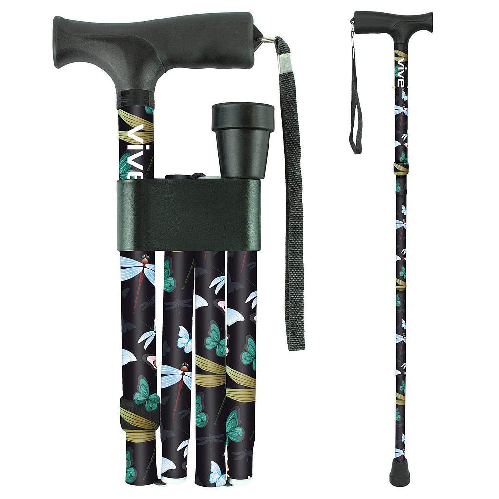 Vive Health Folding Cane – Lightweight, Adjustable, Collapsible Mobility Aid