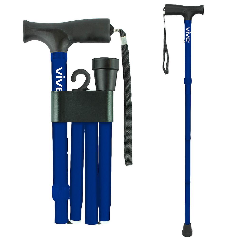 Vive Health Folding Cane – Lightweight, Adjustable, Collapsible Mobility Aid