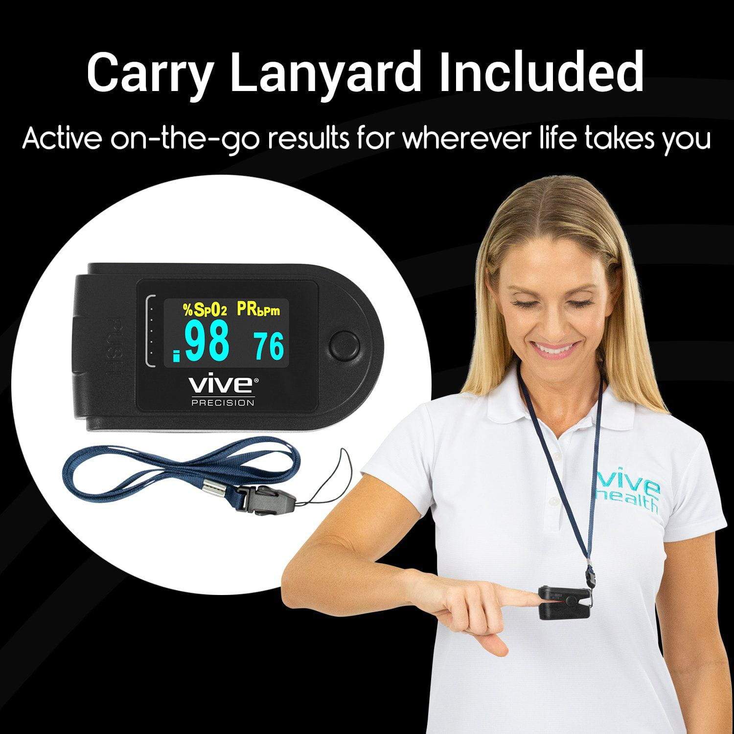 Vive Health Smart Pulse Oximeter – SpO2 and Pulse Monitor with App Compatibility