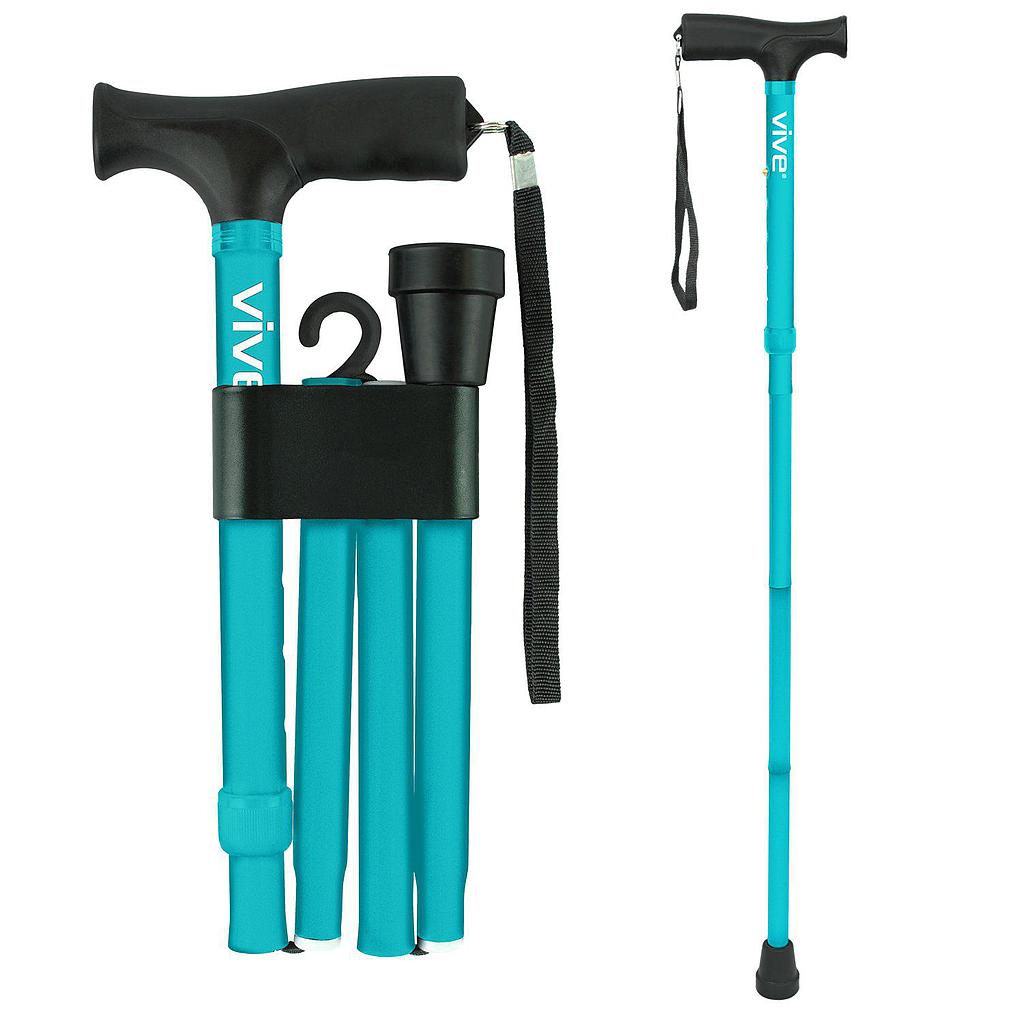 Vive Health Folding Cane – Lightweight, Adjustable, Collapsible Mobility Aid